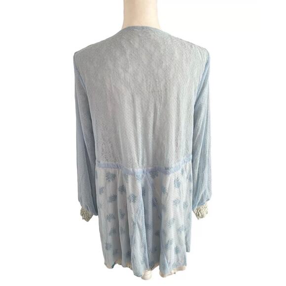 We are HAH Make it a Double Lace Robe French Blue Reversible Size Small - NWT - Picture 3 of 10